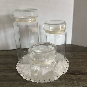 Vtg Luminarc Octime Canister Set